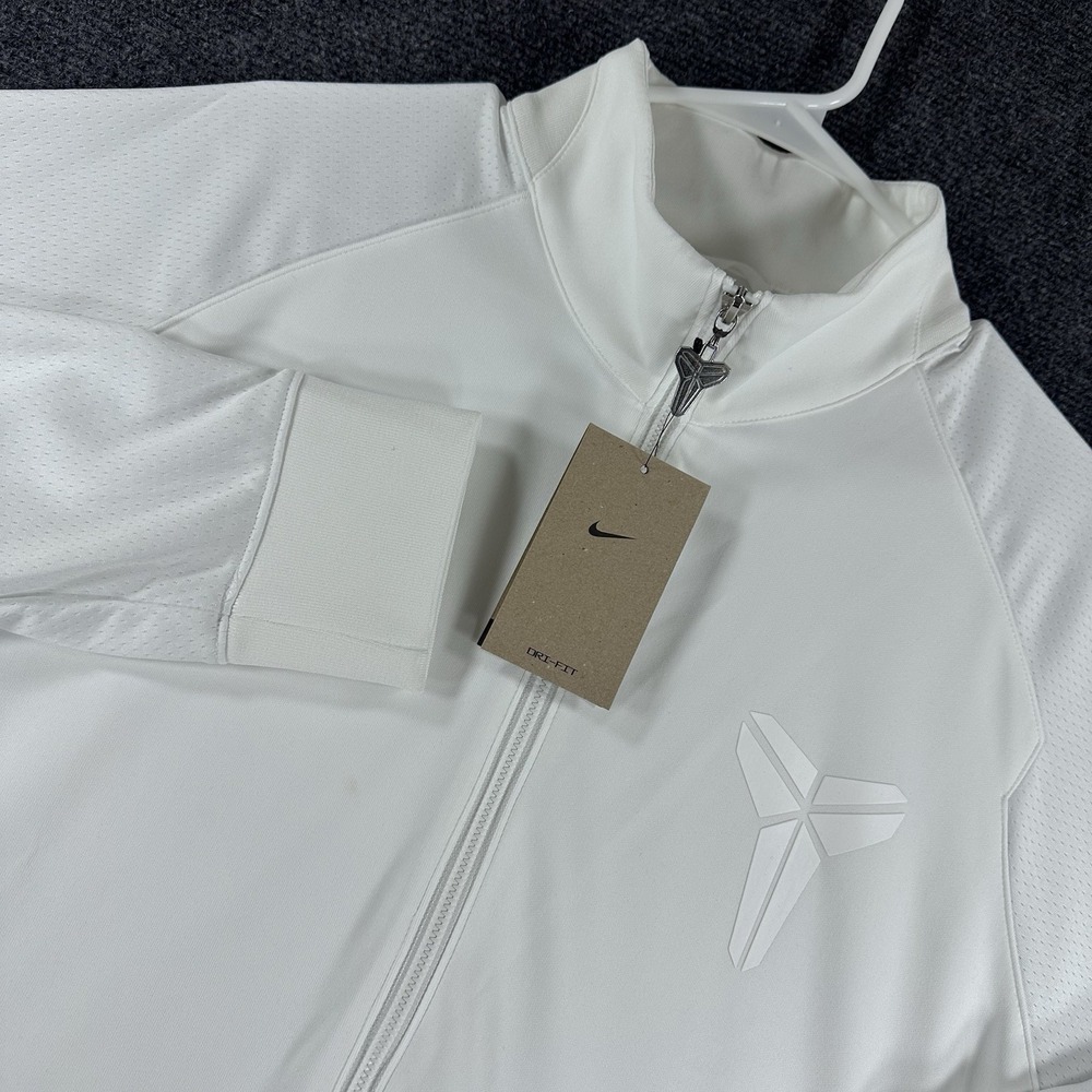 Kobe Nike Dri-FIT Halo Basketball Jacket Mens M-Tall White Full Zip